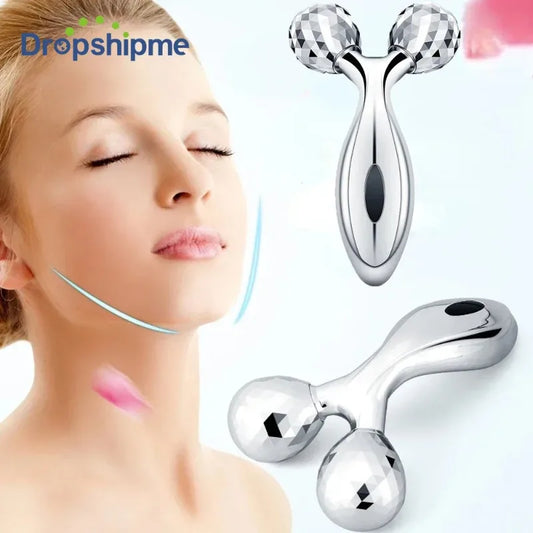 3D Roller Massager Face Massage Y Shape 360 Rotate Thin Face Body Home Shaping Relaxation Lifting Wrinkle Remover Facial Massage