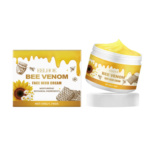 EELHOE Bee Venom Lifting Neck Cream Deep Moisturizing Face Repair Skin Barrier Smooth Hydrated Skin Firming Tightening Cream 50g