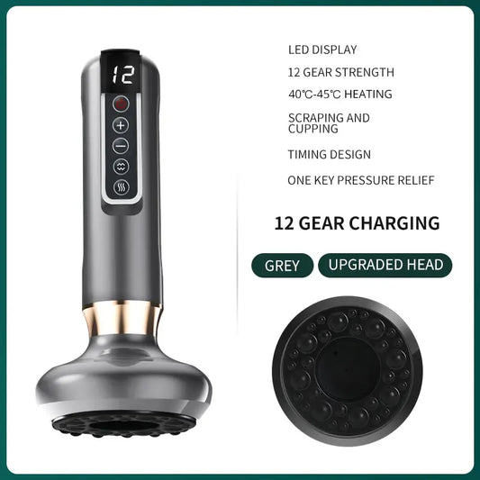 Electric Cupping Massager Vacuum Suction Cup GuaSha Anti Cellulite Beauty Health Scraping Infrared Heat Slimming Gua Sha Massage