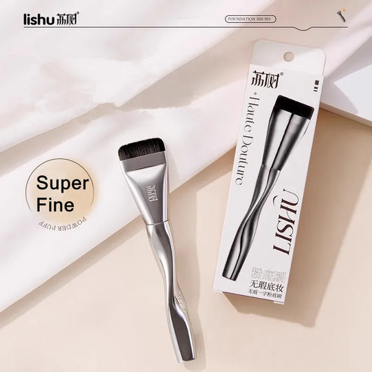 LISHU Flat-head Foundation Brush Ultra-thin Contour Blending Seamless Concealer Facial Mask Brush Beauty Applicator Tool