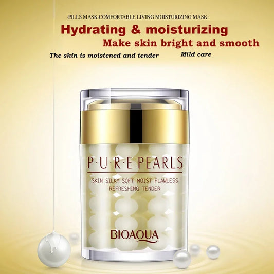 BIOAQUA Brand Pure Pearl Essence Sleeping Mask Face Skin Care Replenishment Korean Facial Cream Whitening Hydrating Night Masks