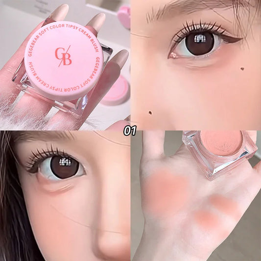 GegeBear Soft Color Cream Blush: Long-Lasting and Hydrating Formula - Natural Finish for a Radiant, High-Beauty Look