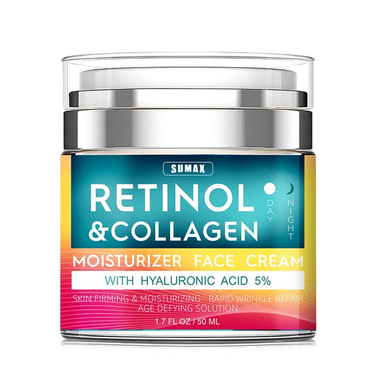 Sumax Retinol Collagen Face Cream 50ml Moisturizer with Hyaluronic Acid 5% Moisturizing Firming Brightening skincare