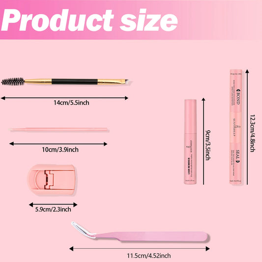 Lash Bond and Seal 10ml Individual Lashes Glue Super Strong Hold and Lash Glue Remover 5ml Eyelash Curler Tweezers Kit