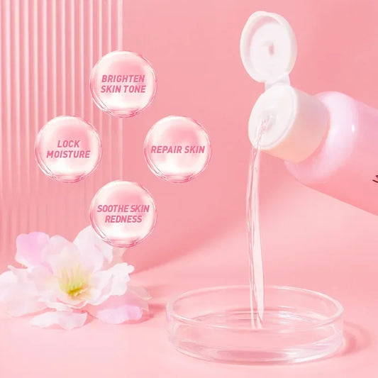 LAIKOU Cherry Blossoms Face Tonic Deep Moisturizing Repairing Oil-control Shrink Pores Makeup Water  Skin Care Toner 100ml